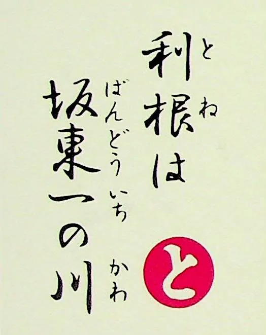 とねは ばんどういちのかわ